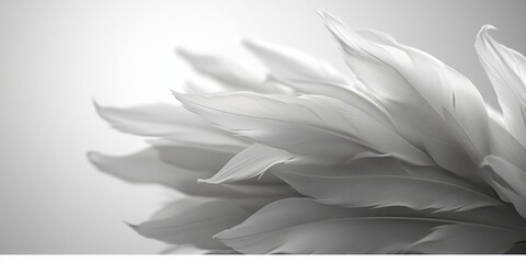 Fototapeta premium Mesmerizing Feathery Abstract Texture with Detailed White and Grey Pattern for Artistic Inspiration