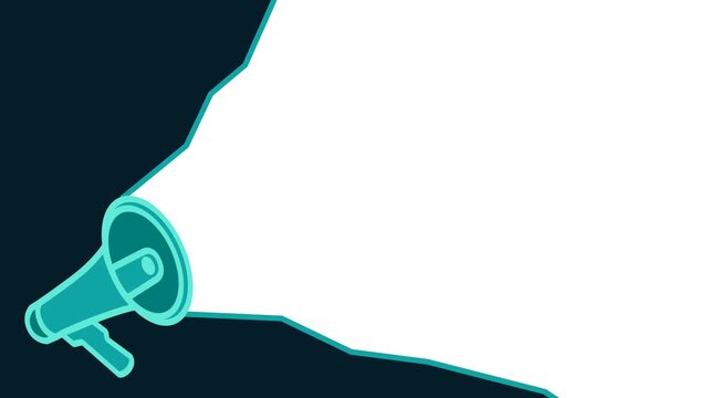 important announcement with a teal megaphone, spreading the word for a significant announcement, ensuring your message is heard clearly and effectively