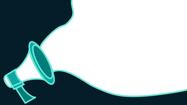 Illustration of a megaphone with a large announcement area, perfect for making loud, important announcements and spreading the word with a strong visual cue for communication and broadcasting