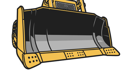 Heavy duty bulldozer blade closeup view. © Fandi Comp