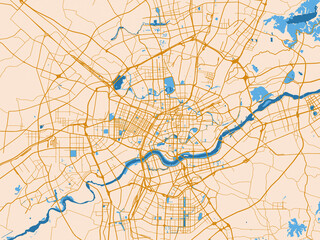 Fototapeta premium City map of Shenyang, China