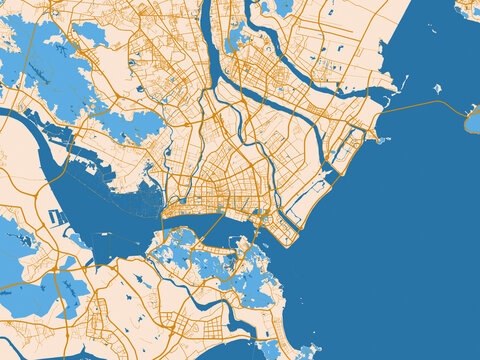 City map poster &mdash; Shantou, China