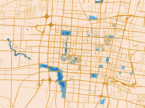 Zibo, China &ndash; street map