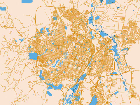 City map poster &mdash; Cucuta, Colombia