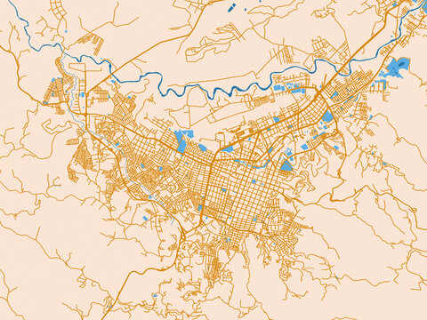 Popayan, Colombia &ndash; city map