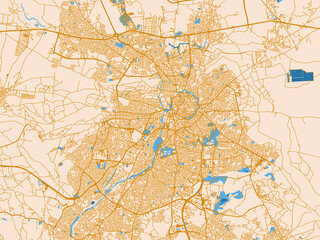 Obraz premium Nicosia street network map — Cyprus