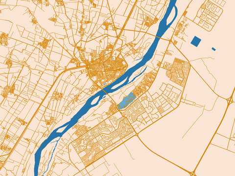 Urban map of Bani Suwayf, Egypt