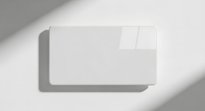 white rectangular electrical box with shadow on gray wall for interior design