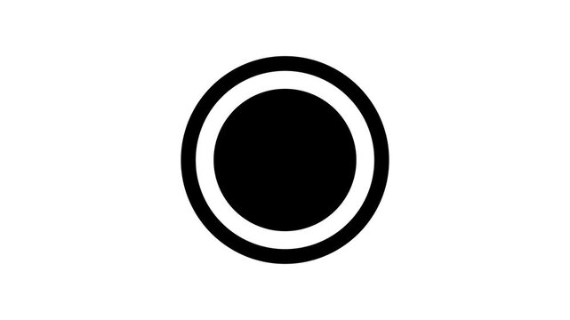 A circle appears from the center of the screen. The animation flashes and shimmers.