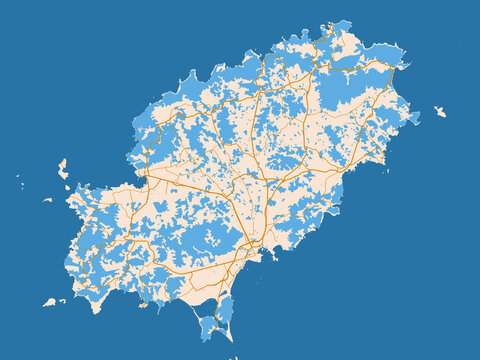 City grid layout map &mdash; Ibiza, Spain
