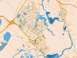 Naklejka premium Street network map — Rivas Vaciamadrid, Spain