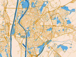 Fototapeta premium City cartography of Seville, Spain