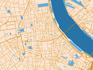 City map of Bordeaux Centre, France © W&S Stock