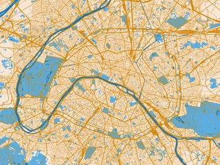 Urban grid map — Paris, France © W&S Stock
