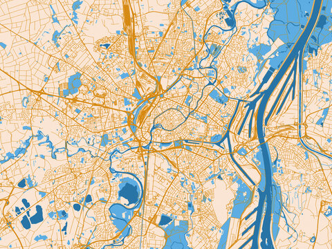 Strasbourg, France &ndash; street map