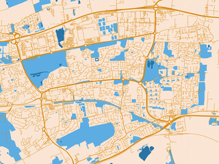 Obraz premium Street network map — Basildon, United Kingdom