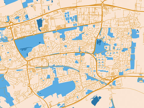 Street network map &mdash; Basildon, United Kingdom