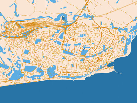 City map poster of Folkestone, United Kingdom