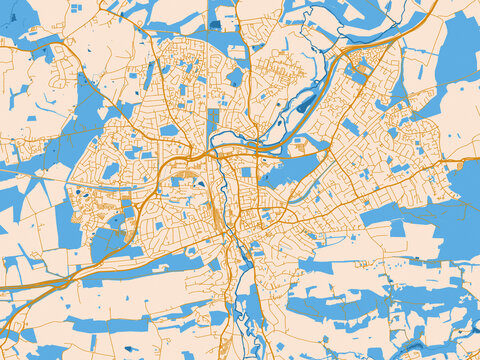 Guildford United Kingdom city map poster