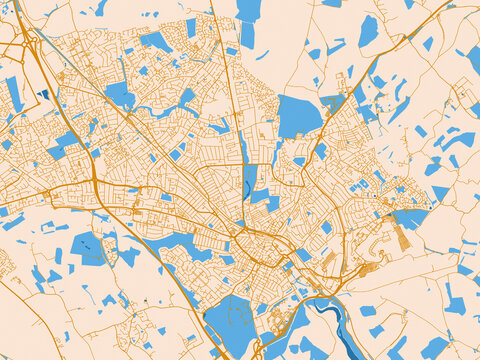 Luton, United Kingdom &ndash; urban map