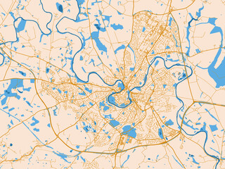 Fototapeta premium Cartographic street layout — Shrewsbury, United Kingdom