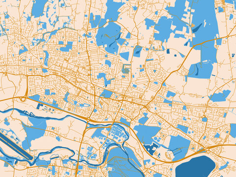 Urban map background of Slough, United Kingdom