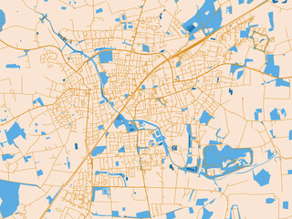 Fototapeta premium City map poster of Ahlen, Germany