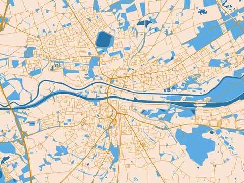 Cartographic street layout &mdash; Dorsten, Germany
