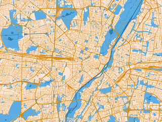 Fototapeta premium City cartography of Munchen, Germany