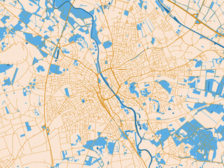 Fototapeta premium City plan map of Rheine, Germany