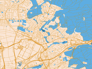 Obraz premium Street map of Sindelfingen, Germany