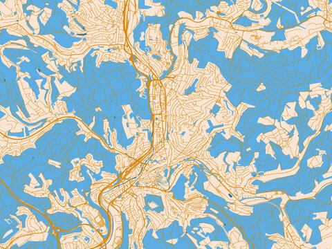 Siegen &ndash; city map, Germany