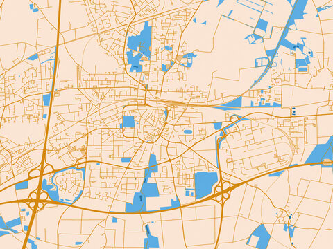 Unna Germany city map poster