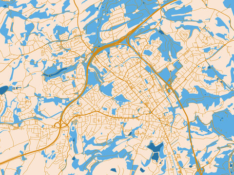 City layout map of Velbert, Germany