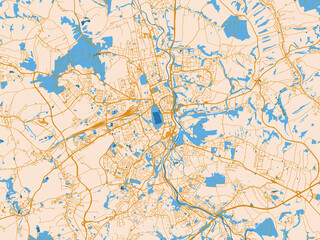 Fototapeta premium Urban map poster — Zwickau, Germany