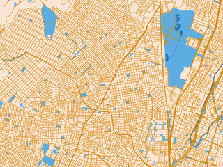 Fototapeta premium Urban grid map — Ilion, Greece