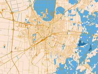 Fototapeta premium City map poster of Debrecen, Hungary