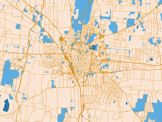 Obraz premium City map poster — Nyiregyhaza, Hungary