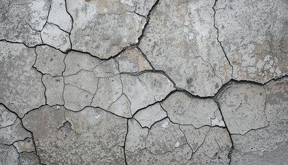 Obraz premium Cracked concrete plaster surface texture aged weathered abstract background