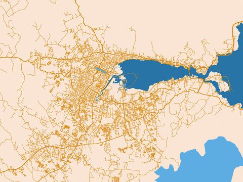 Road network map of Kendari, Indonesia
