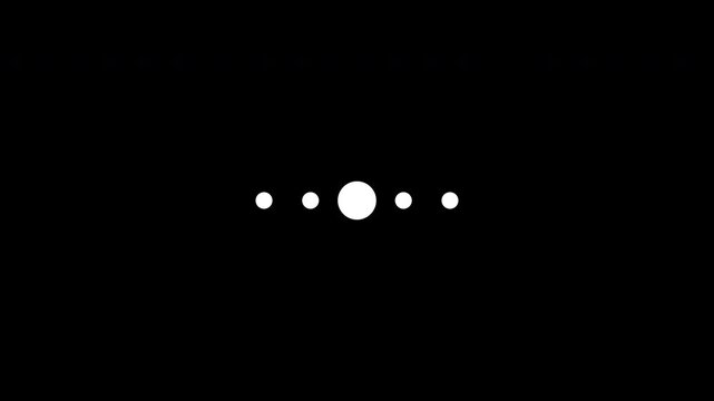 Loading Dot Scale Up Turn and Unique Line Animation Loop Transparent Background