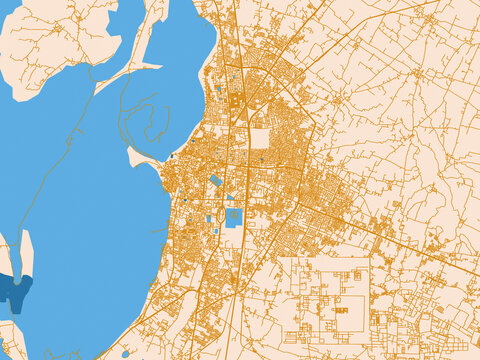 City plan map of Alwar, India