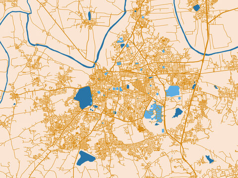 City map poster of Kolhapur, India
