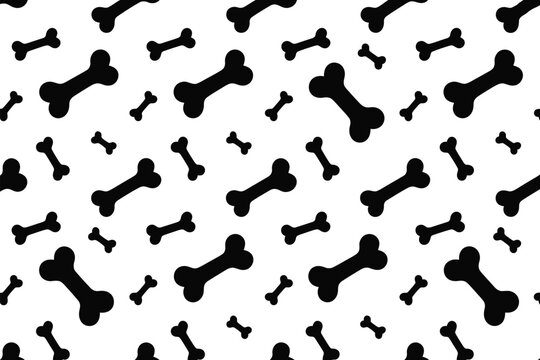 Black Bone Pattern Vector Illustration
