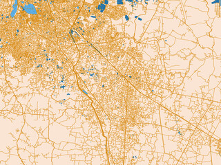 Fototapeta premium Rajpur Sonarpur, India – city map