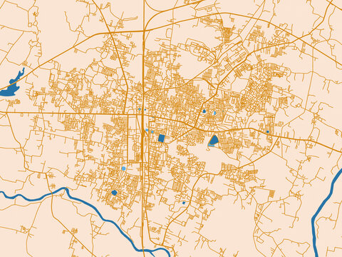 Street network map of Satna, India