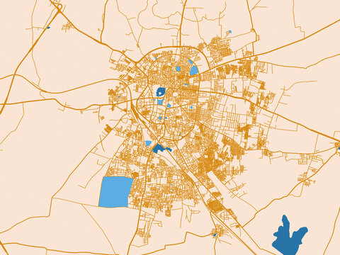 City map of Solapur, India