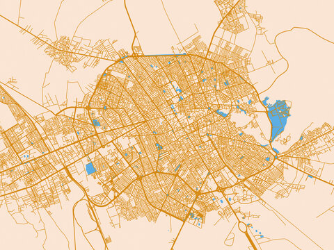 Kerman, Iran &ndash; urban map