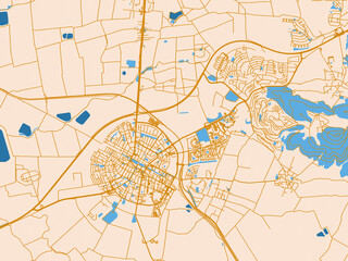 Fototapeta premium City street layout of Afula, Israel