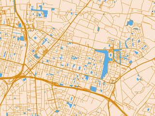 Fototapeta premium Urban map background of Kfar Saba, Israel